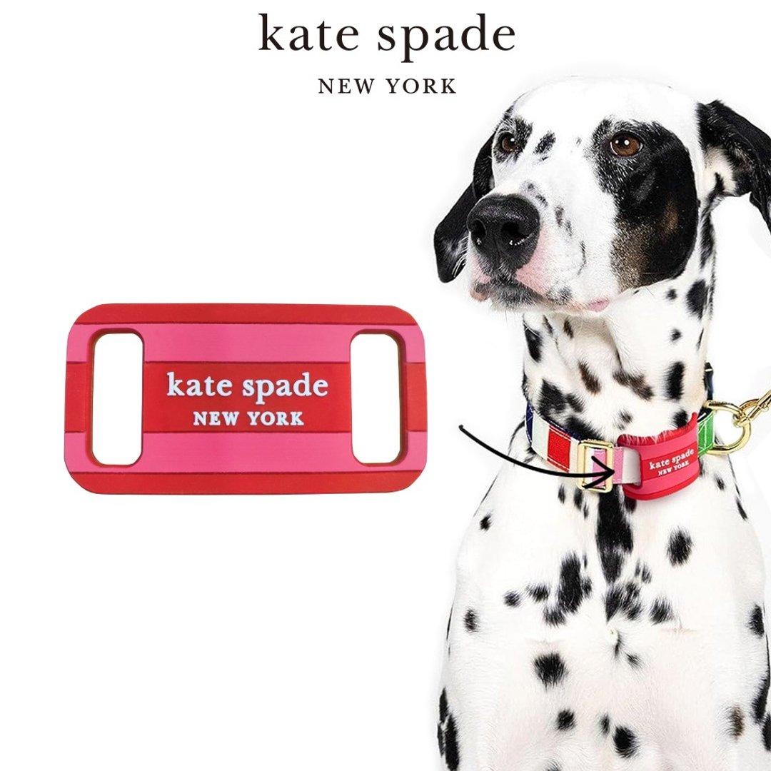 【kate spade】AirTag 保护套 挂牌 粉红派对 - 其他 - 塑料 白色