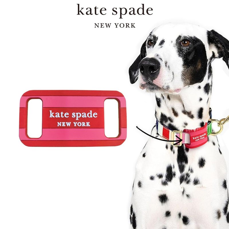 【kate spade】AirTag 保护套 挂牌 粉红派对 - 其他 - 塑料 白色