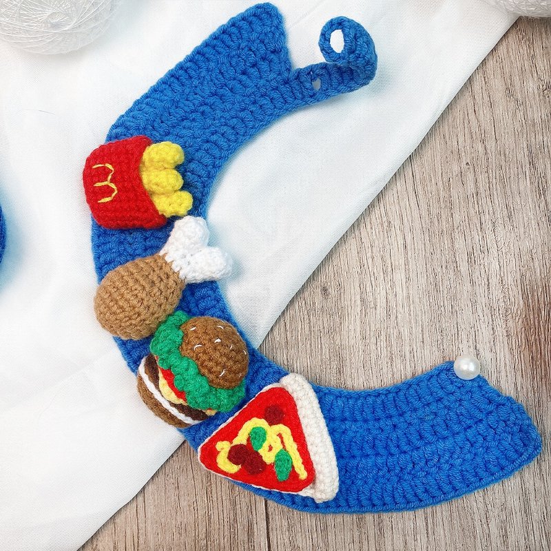 我要吃肉肉  速食好好吃|独家设计 宠物领巾 狗猫皆可 可订制尺寸 - 其他 - 棉．麻 