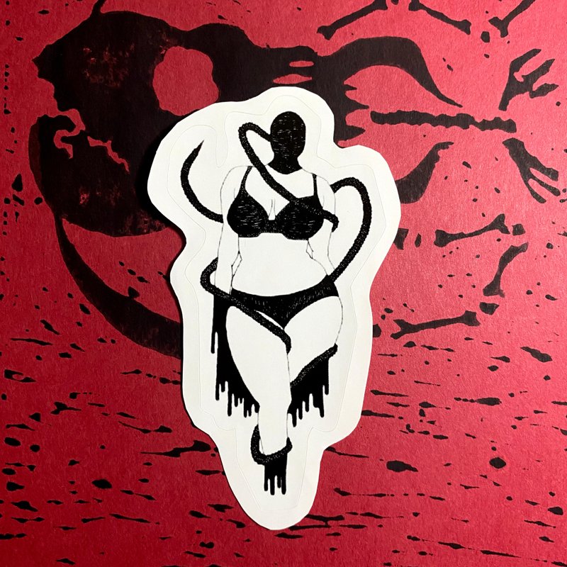 Spinal Desire To Spite 脊椎渴望伤害 - 贴纸 - 纸 黑色