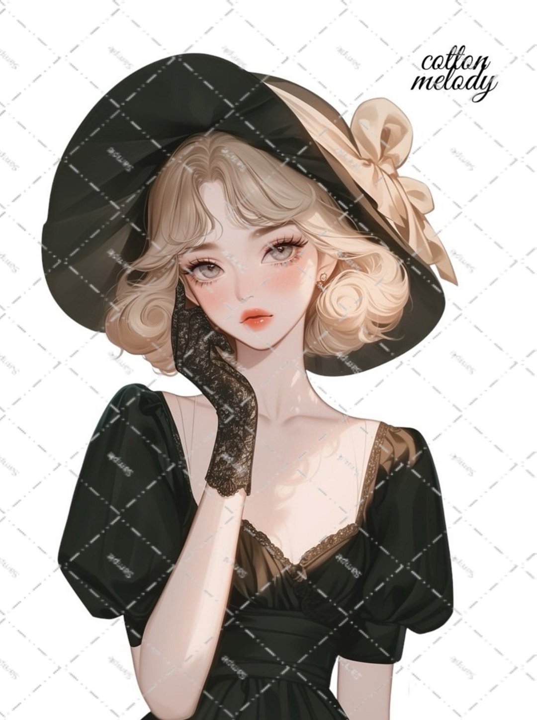 original sticker no.2325 人物贴纸 原创贴纸 原创人物贴纸 装饰贴纸 cotton melody - 贴纸 - 纸 