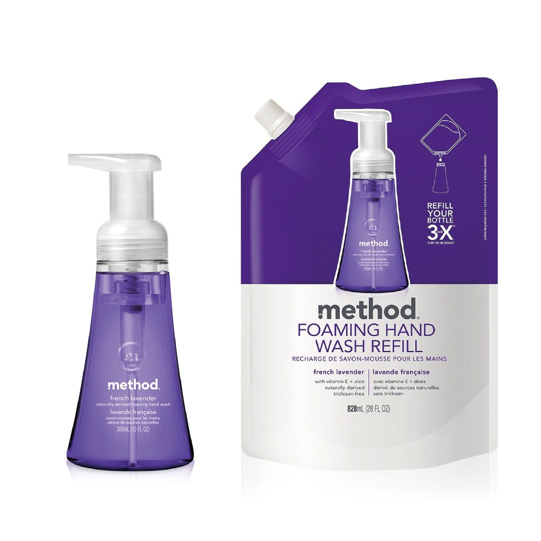 method 美则 法式薰衣草泡沫洗手露 300ml + 补充包 828ml - 洗手用品 - 浓缩/萃取物 紫色