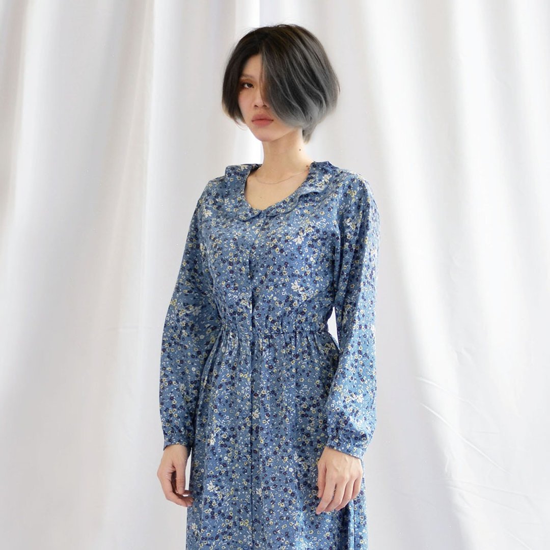 天空朵朵  |  日本古着长袖洋服 - 洋装/连衣裙 - 其他材质 