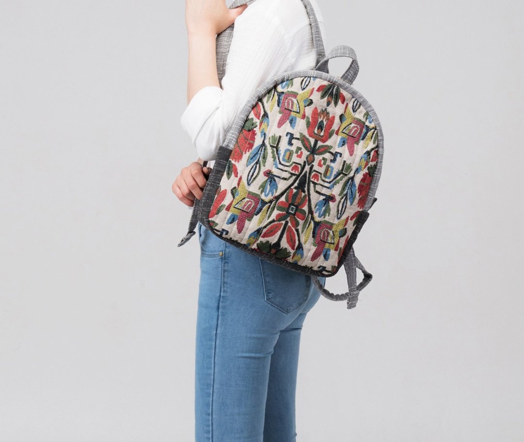 handmade Bohemian backpacks womens bags - 后背包/双肩包 - 其他材质 多色