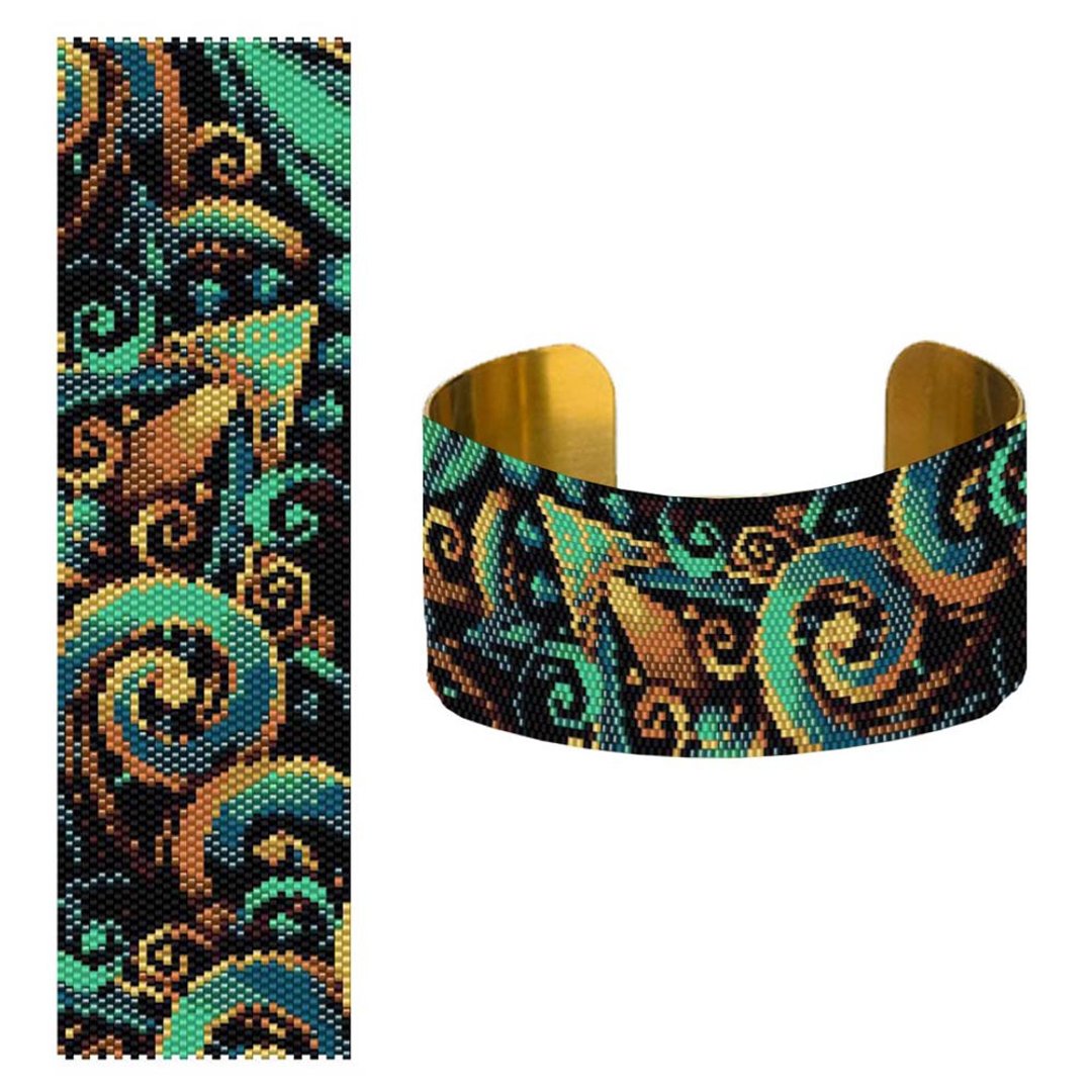 Peyote Pattern Bracelet, Beading Bracelet, Miyuki Delica Pattern, Peyote Stitch - 其他数码设计 - 其他材质 
