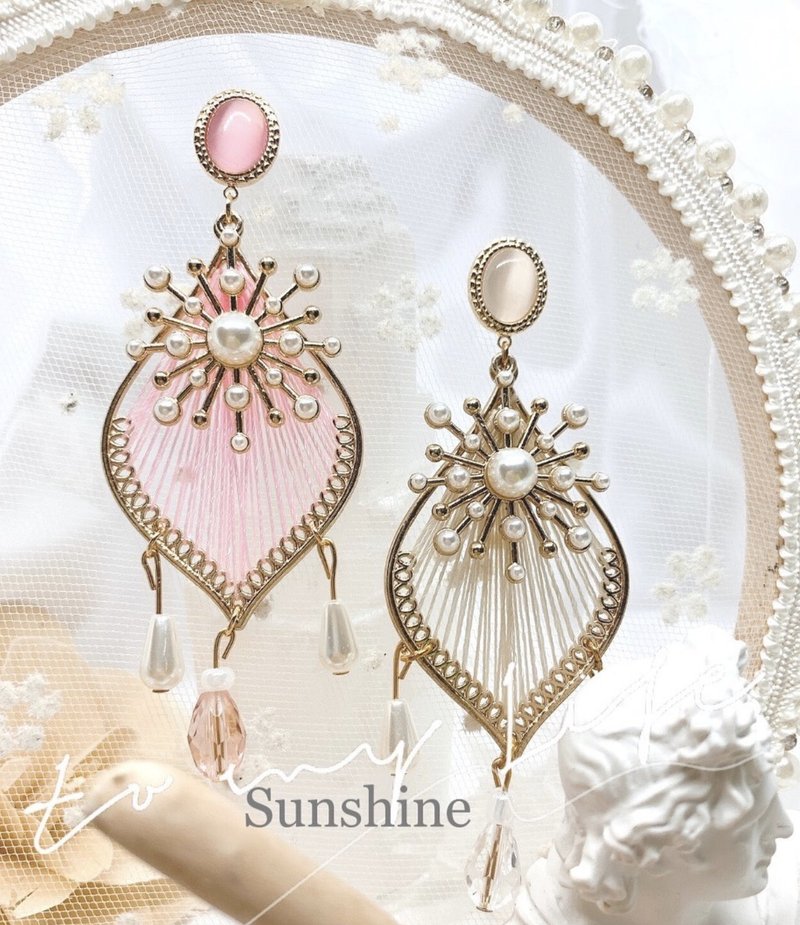 |波希米亚民族风| 打卡 x 民族风• 手工编织镂空耳环• 925耳针 - 耳环/耳夹 - 其他金属 多色