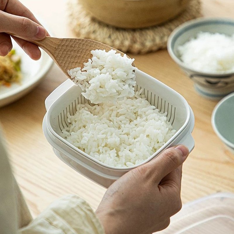 日本霜山 微波蒸煮冷冻米饭保鲜盒-400ml-3入 - 便当盒/饭盒 - 塑料 白色
