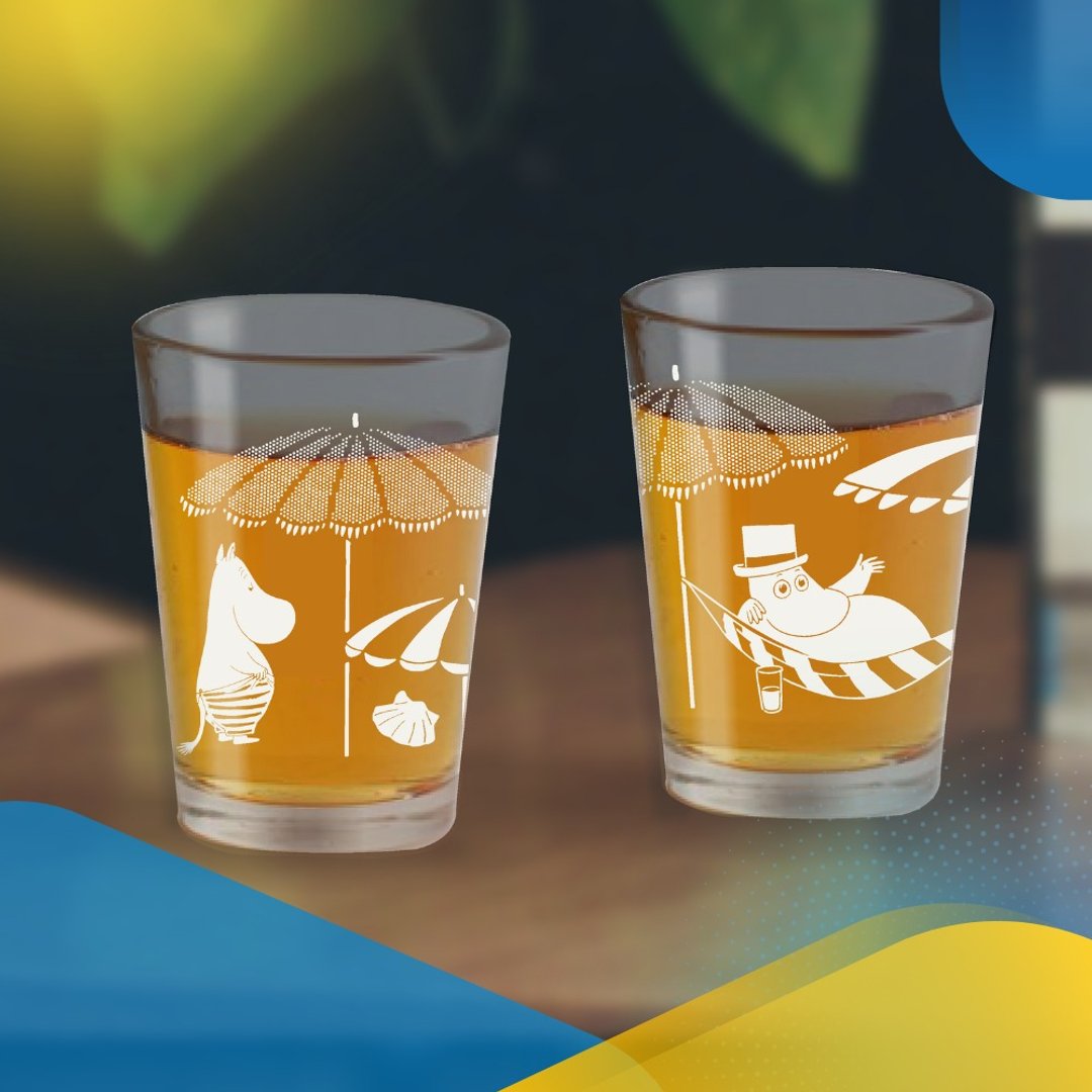 【MOOMIN】Moomin day限定款热炒杯(2入组) 啤酒杯 玻璃杯 杯子 - 玻璃杯 - 玻璃 