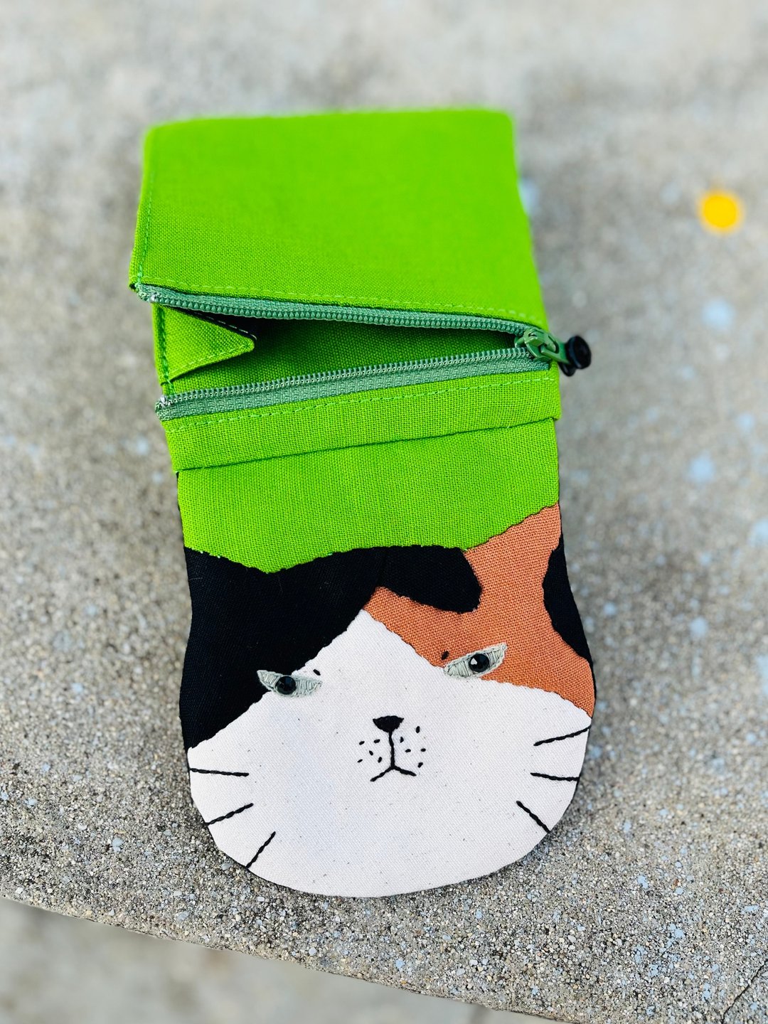 三花猫豆干短夹 - 皮夹/钱包 - 棉 