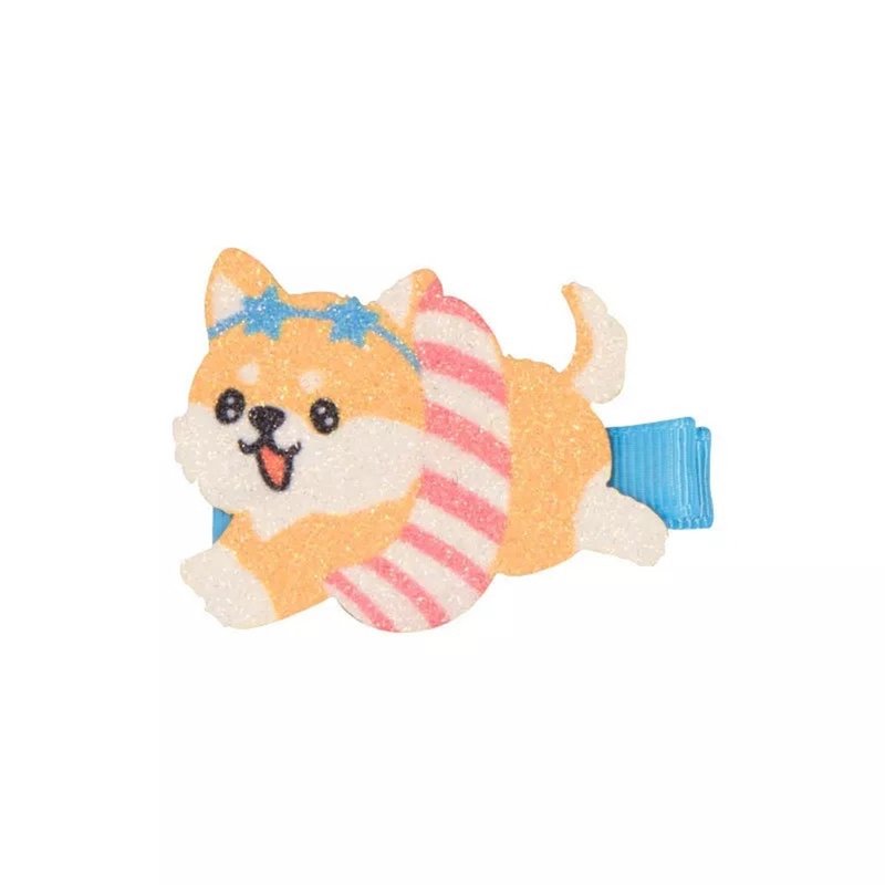 Cutie Bella 毛小孩发夹 全包布手工发饰 柴犬 - 发饰 - 聚酯纤维 粉红色