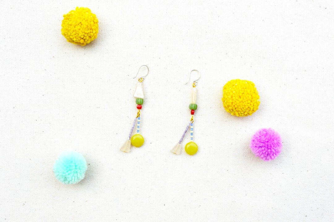 Sunbeam Orchestra Stone Earrings 11 - 耳环/耳夹 - 石头 多色