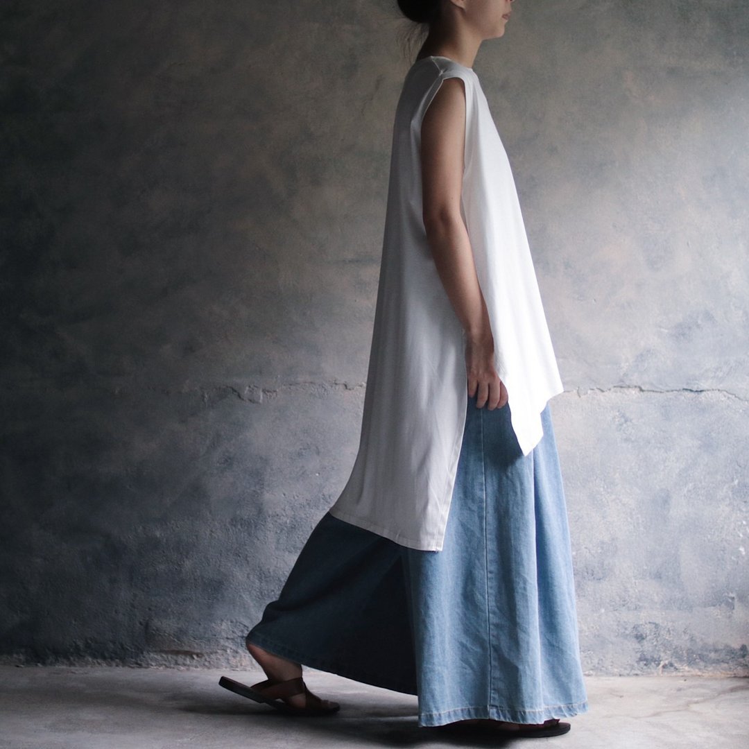 Omake Original / shiki pants - 女装上衣 - 棉 白色
