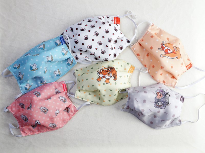 Kid Size Mask Salo Anti Droplet Fabric MASK layers Dust Protect  1 Set 6 pcs - 口罩 - 其他材质 白色