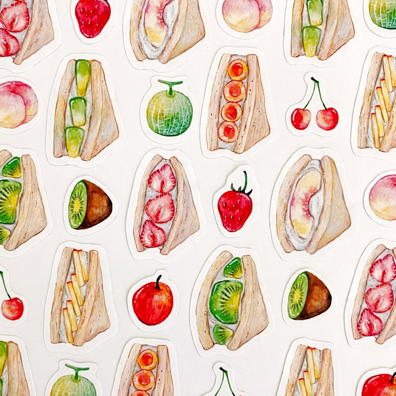 水果三明治 散装贴纸 - 贴纸 - 纸 多色