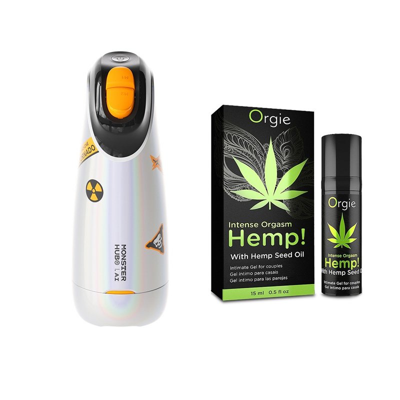 SISTALK怪兽集合绚风杯-赛博炫银+Orgie大麻籽油快感增强液 15ml - 情趣用品 - 其他材质 