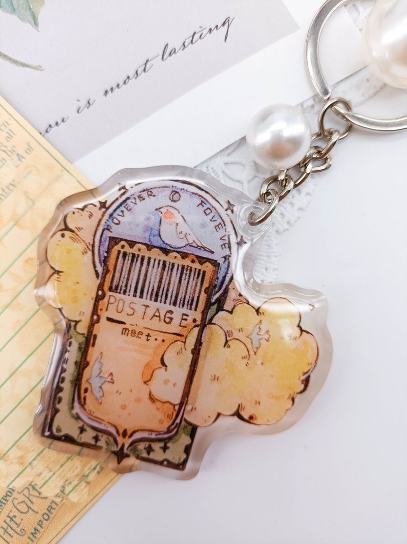 MS019_ 小鳥票卷G/鑰匙圈 - 钥匙链/钥匙包 - 塑料 多色