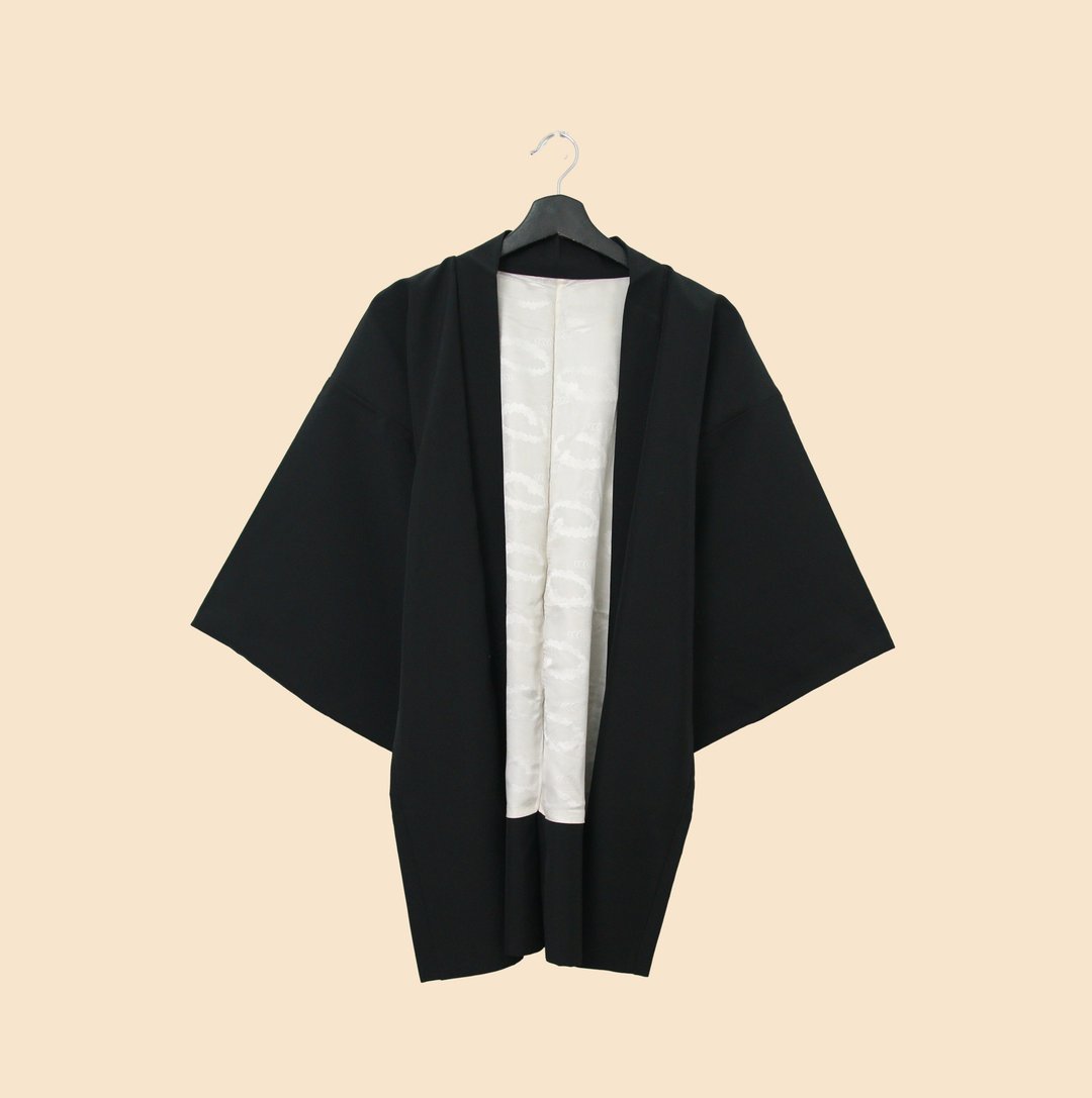 Back to Green-日本带回羽织 刺绣 菱形网格花 /vintage kimono - 女装休闲/机能外套 - 丝．绢 