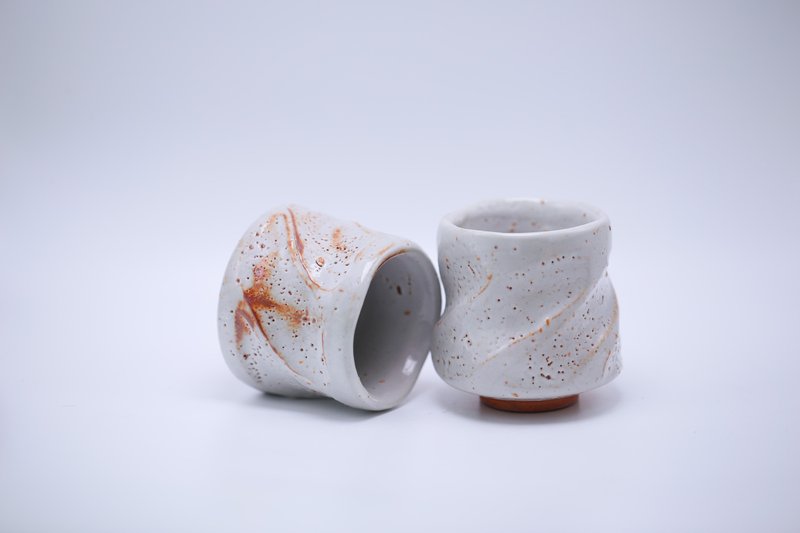 风洞志野釉杯组 - 茶具/茶杯 - 陶 白色