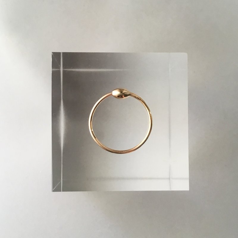 零落的朝露 K14注金戒指 ring-gf-013 - 戒指 - 贵金属 金色