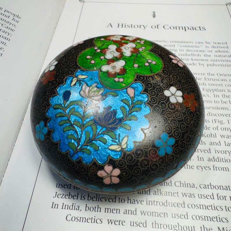 日本七宝烧 掐丝珐琅花卉首饰盒 - 其他 - 其他金属 