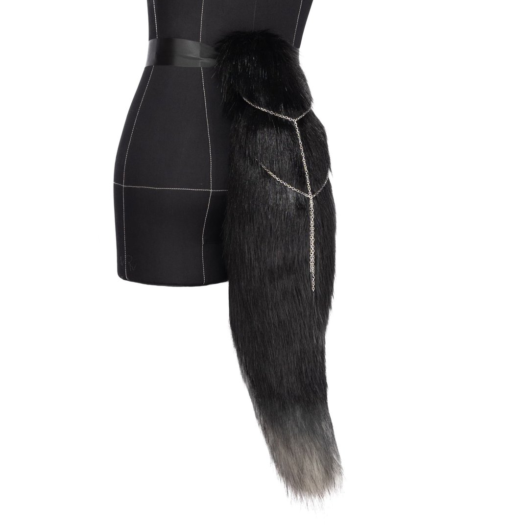 Wolf Tail Faux Fur Tail - 其他 - 其他人造纤维 黑色