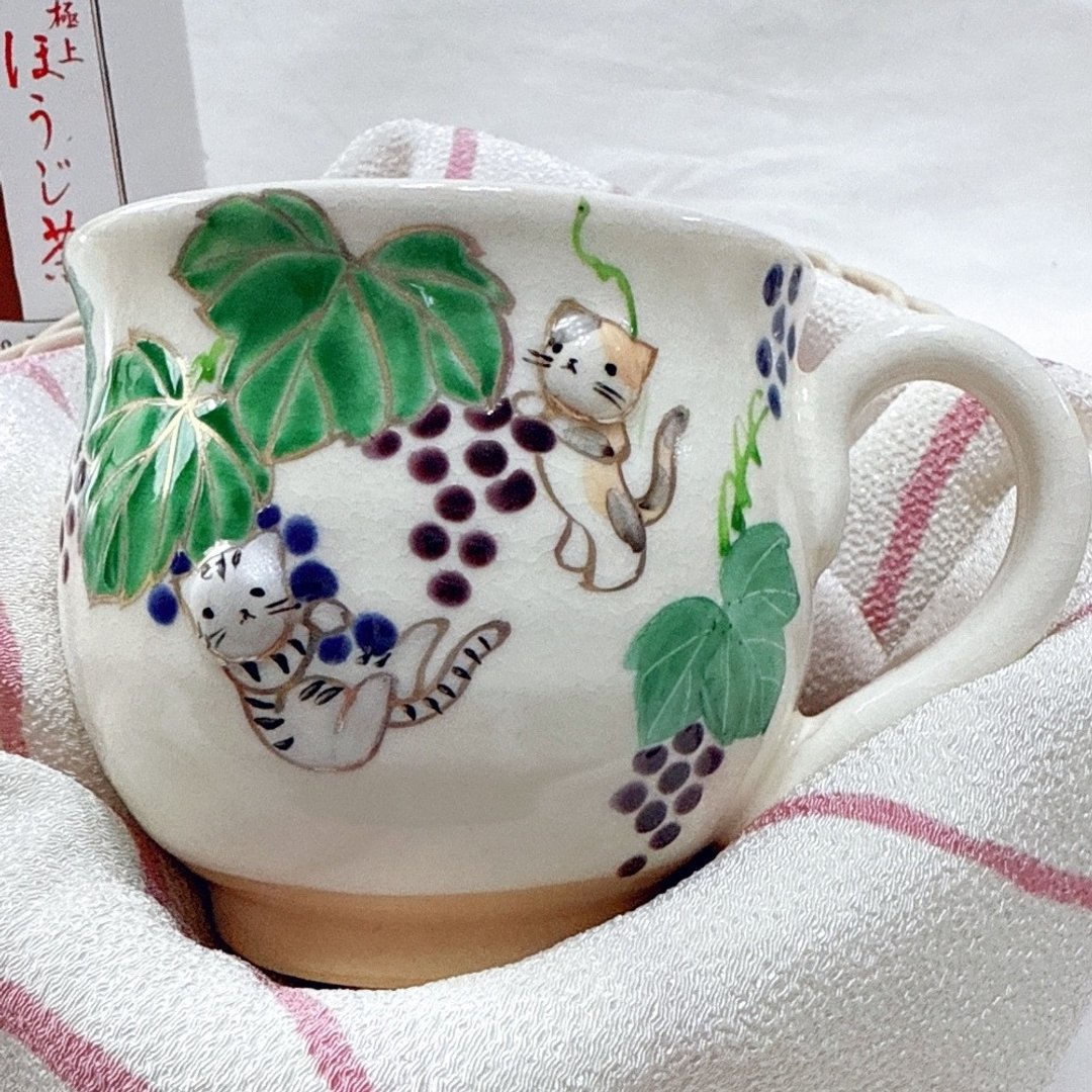 京烧立体马克杯 - 葡萄猫 - 咖啡杯/马克杯 - 陶 
