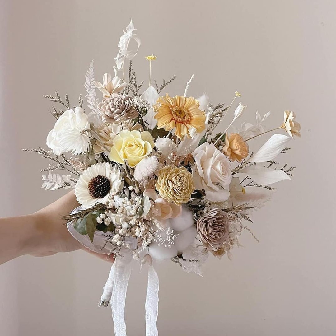 【新娘捧花】婚礼捧花 婚礼 结婚 手绑花 永生花 婚纱照 永生捧花 - 干燥花/捧花 - 植物．花 