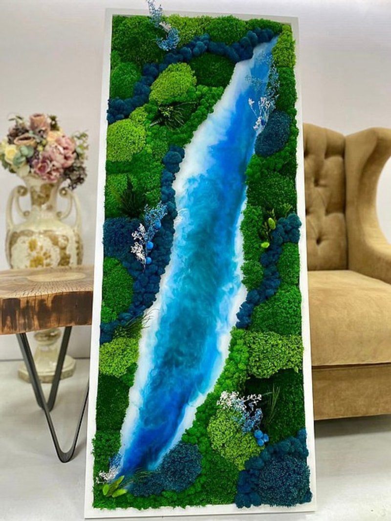 苔藓画，苔藓画，苔藓墙装饰，绿色装饰，生态装饰 - 墙贴/壁贴 - 植物．花 