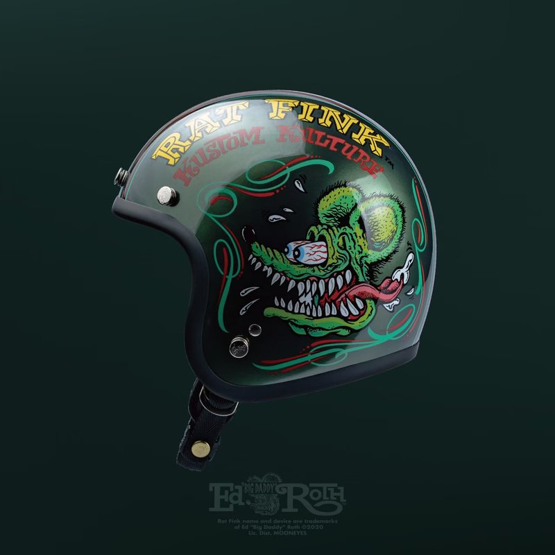 Gallop X Rat Fink 老鼠芬克 联名限定安全帽  橄榄绿 - 安全帽 - 其他材质 