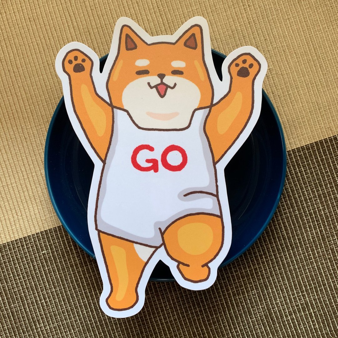 柴犬日常GO大型防水贴纸 SL0008 - 贴纸 - 防水材质 