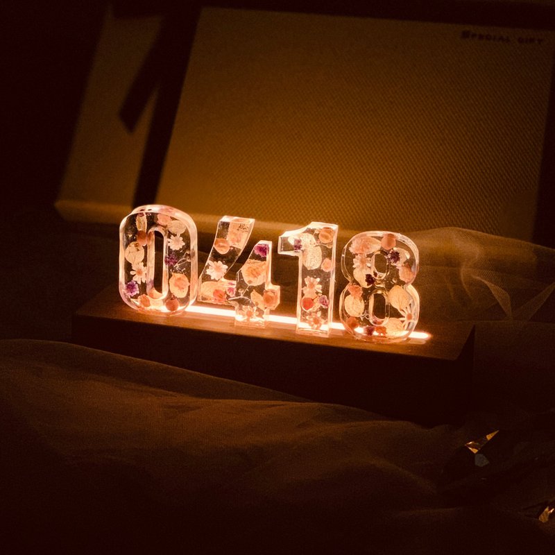 【定制化夜灯】干燥花永生花 生日 特别纪念日 USB可插电 / 共9款 - 灯具/灯饰 - 树脂 多色