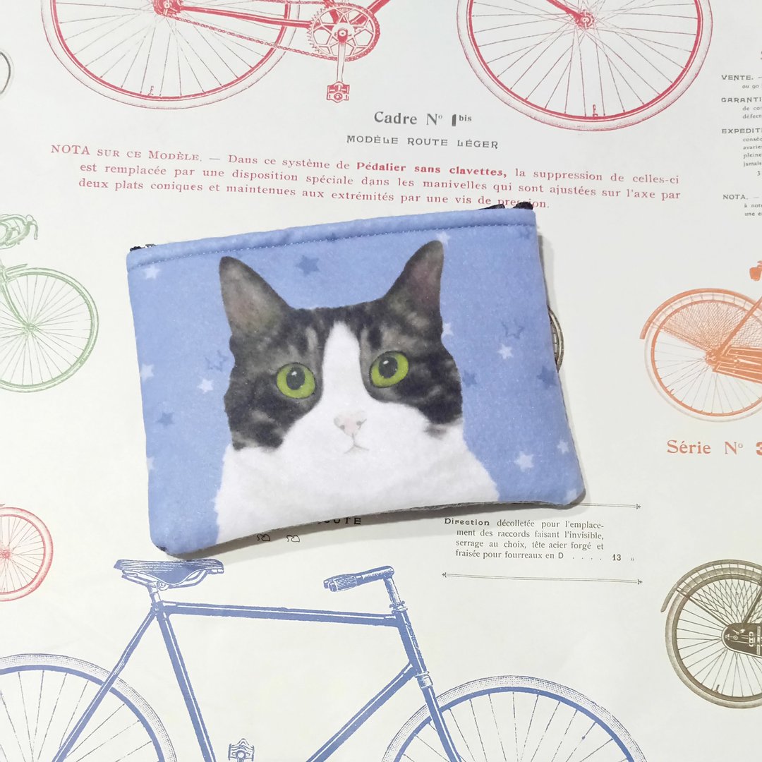 黑猫-不织布零钱包-虎斑猫猫咪 - 零钱包 - 其他人造纤维 