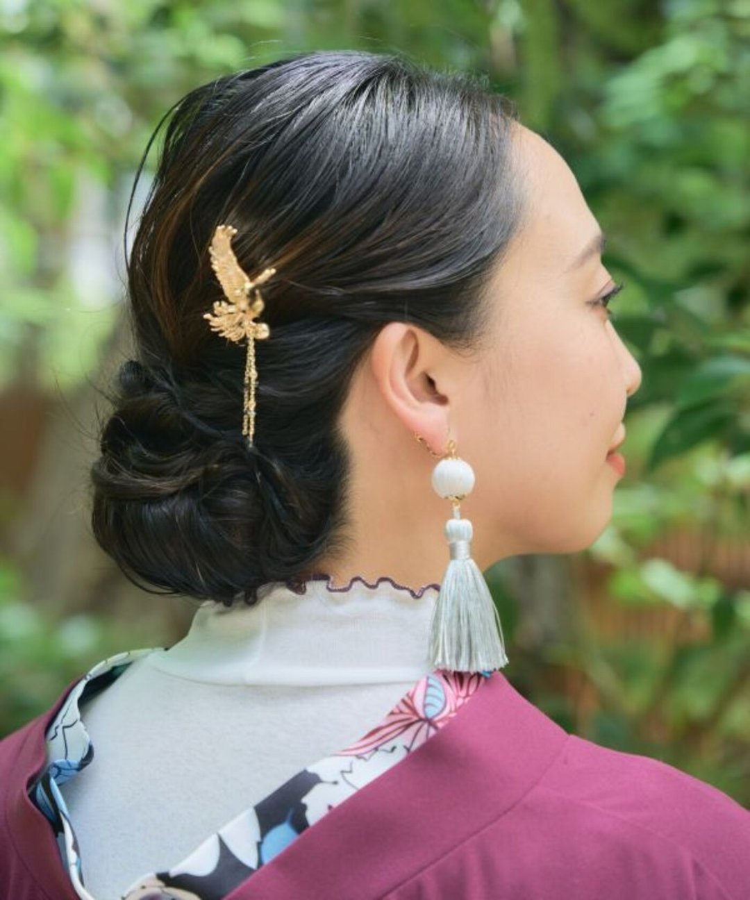 【热门预购】彩缎手鞠流苏耳夹 (四色) 72WZ5302 - 耳环/耳夹 - 铜/黄铜 