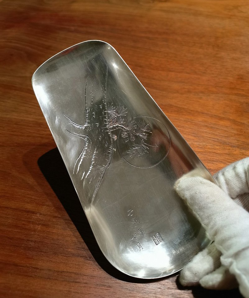 苍松纯银茶则 足银纯手工 银茶器 纯银茶道具 - 茶具/茶杯 - 纯银 