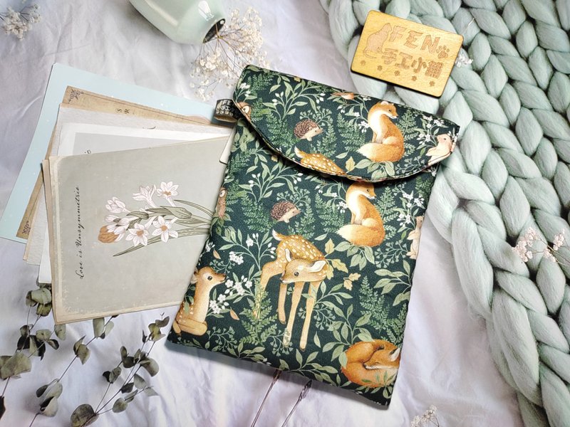 袋物系列-美国限量布薄棉布Agf森林动物款收纳-7.8寸电子书保护套 - 平板/电脑保护壳 - 棉．麻 