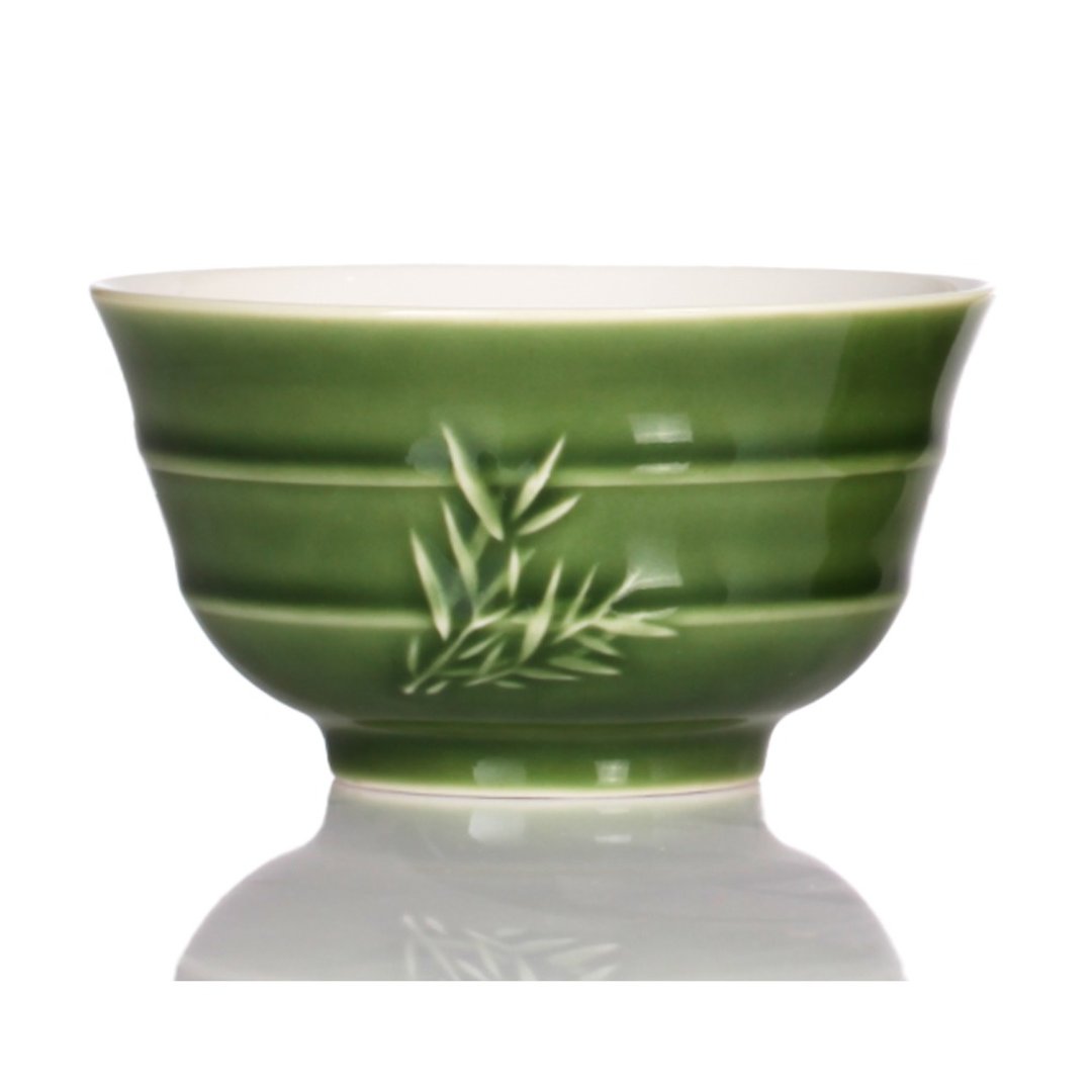 竹君子饭碗一入 / 3色 300ml - 碗 - 瓷 绿色