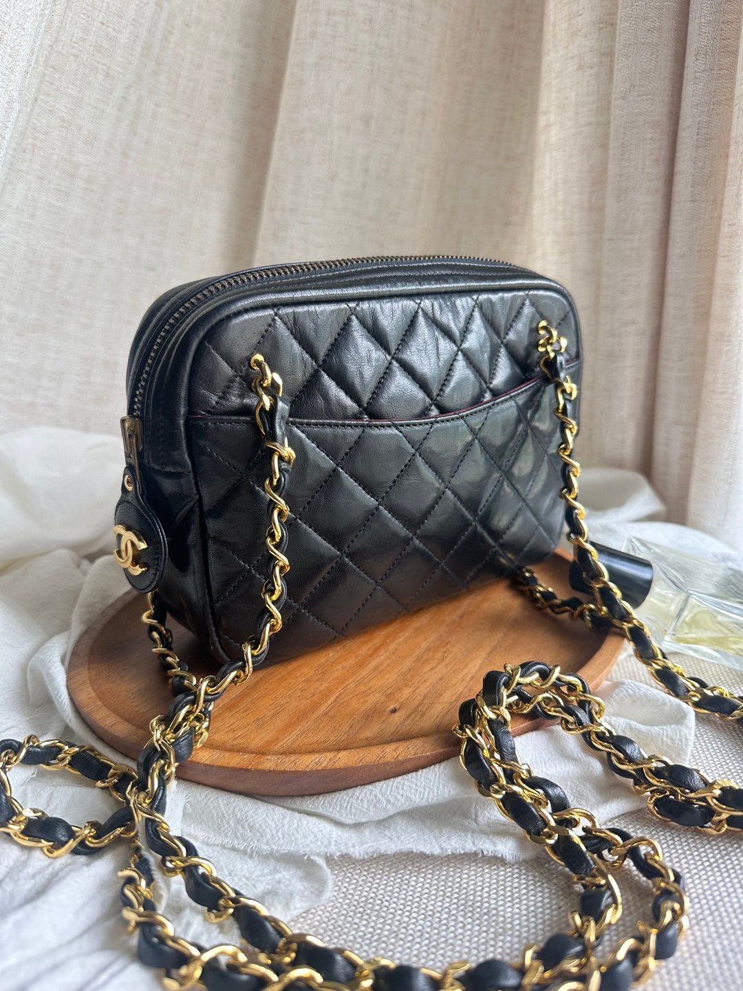 Chanel Vintage 中古双链流浪相机包 - 侧背包/斜挎包 - 真皮 