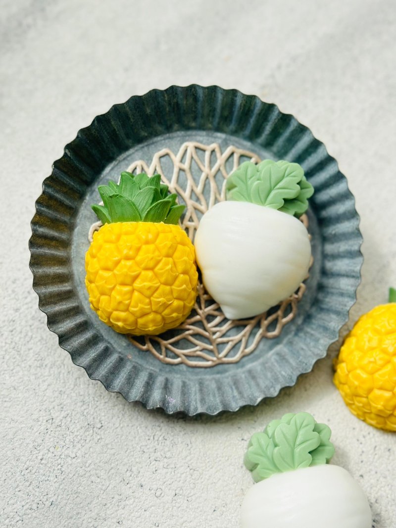 菜头凤梨【好采头旺来】手工皂礼盒|好运旺来|毕业|婚礼小物|台湾 - 肥皂/手工皂 - 其他材质 黄色