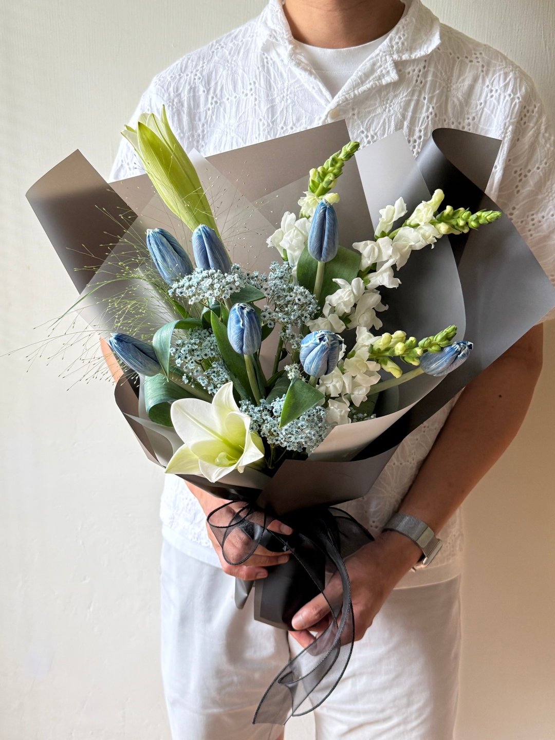 毕业花束 郁金香花束 蓝色郁金香 蓝色花束 - 植栽/盆栽 - 植物．花 蓝色