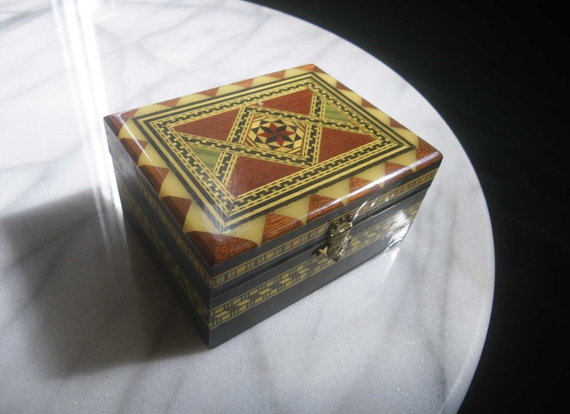 【老时光 OLD-TIME】早期二手西班牙珠宝收藏木盒 - 收纳用品 - 其他材质 