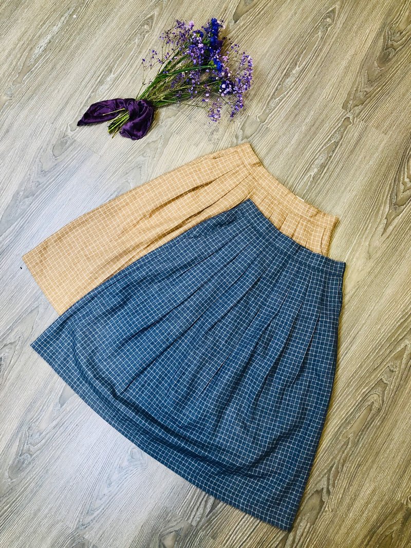 百页格纹短裙 - 裙子 - 其他材质 