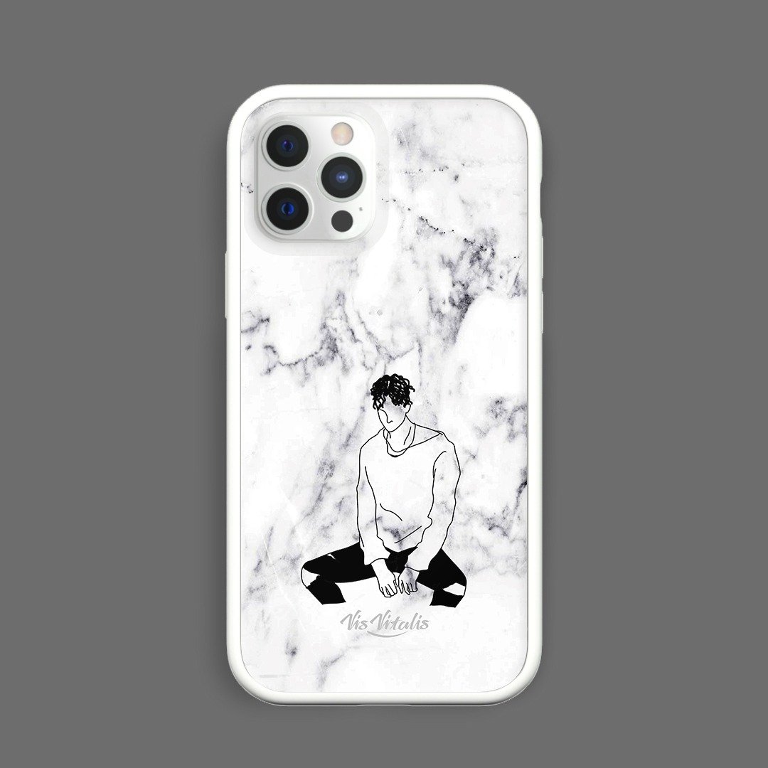 男孩 大理石纹手机壳/犀牛盾订制/iPhone - 手机壳/手机套 - 塑料 灰色