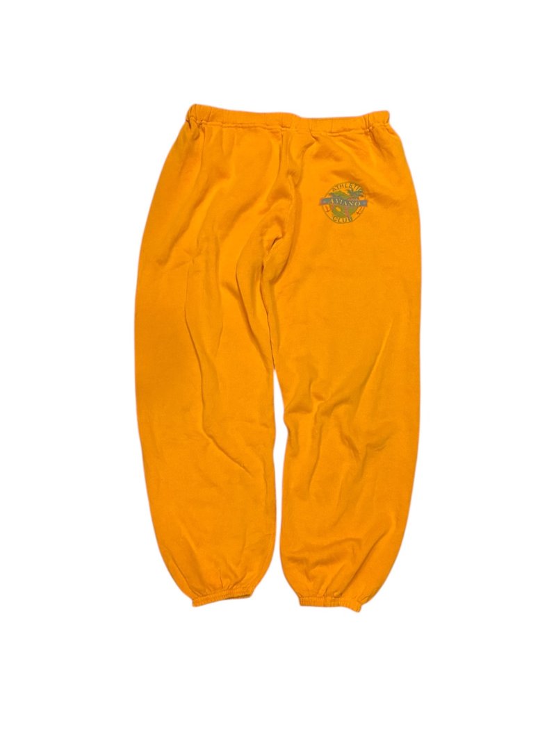 80年代 美国古着 橘黄 抽绳 棉裤 - 中性裤装 - 棉．麻 橘色