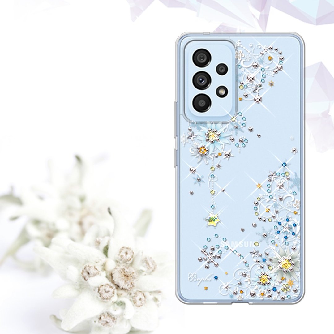 Samsung Galaxy A53 5G 轻薄军规防摔彩钻手机壳-雪绒花 - 手机壳/手机套 - 其他材质 多色