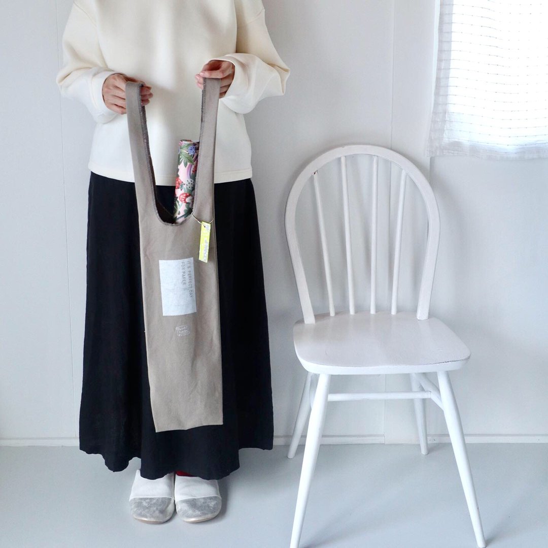 Original Slim Eco Bag (for Papers) - 手提包/手提袋 - 棉 灰色
