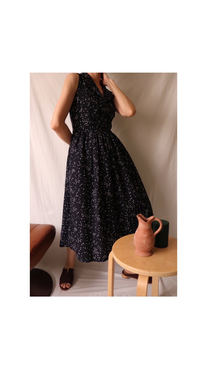 AGNETE DRESS - 西装翻领收腰背心裙 只剩一件尺寸 - 洋装/连衣裙 - 其他人造纤维 蓝色