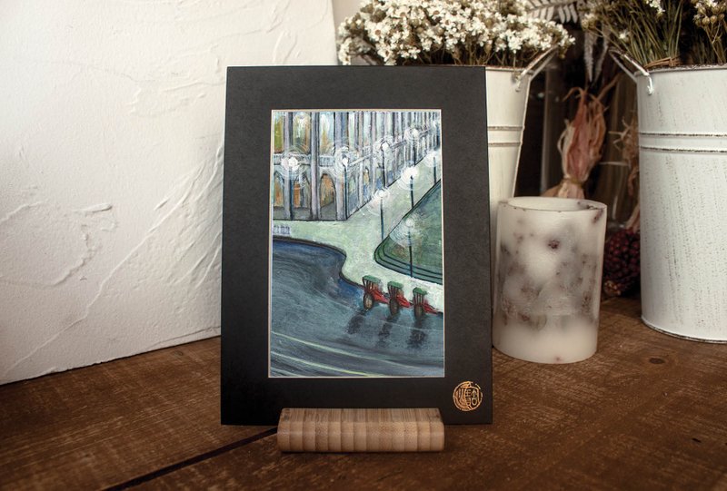 【加密明信片】香港电车-旅游礼物/装饰画卡/手绘风 - 卡片/明信片 - 纸 多色