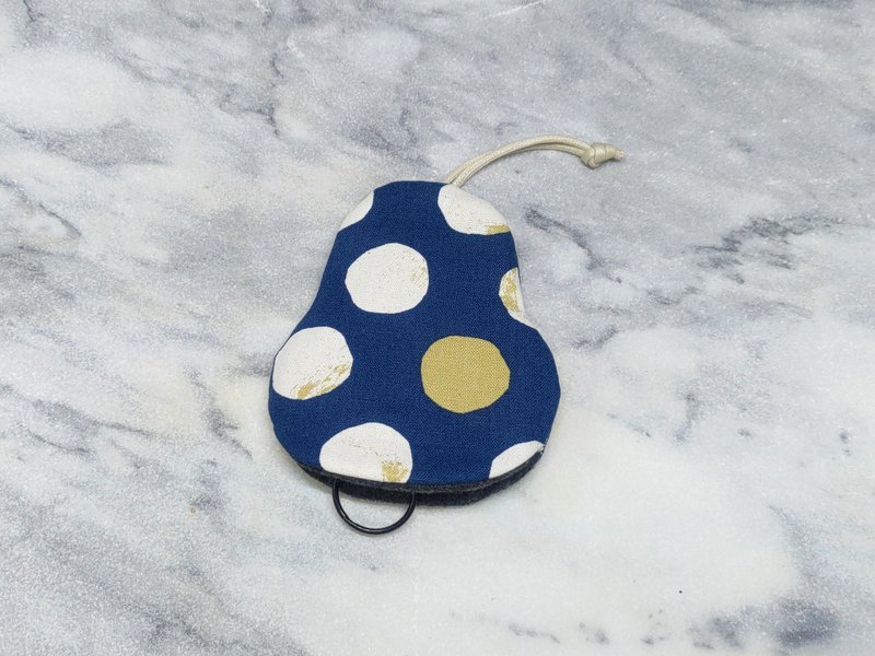 普普蓝 梨型钥匙包【K251124】 - 钥匙链/钥匙包 - 棉．麻 多色