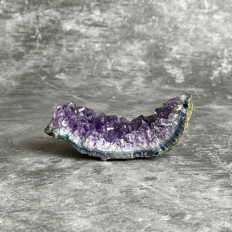 水晶簇- 紫水晶原矿 办公室疗愈微景观 设备摆饰 一物一图 - 摆饰 - 宝石 紫色