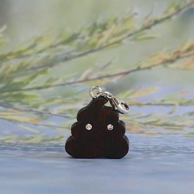 手工木制吊饰 大便 吊饰  礼物订制 - 吊饰 - 木头 咖啡色